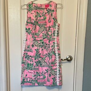 Lilly Pulitzer Pink and Green Sleeveless Dress